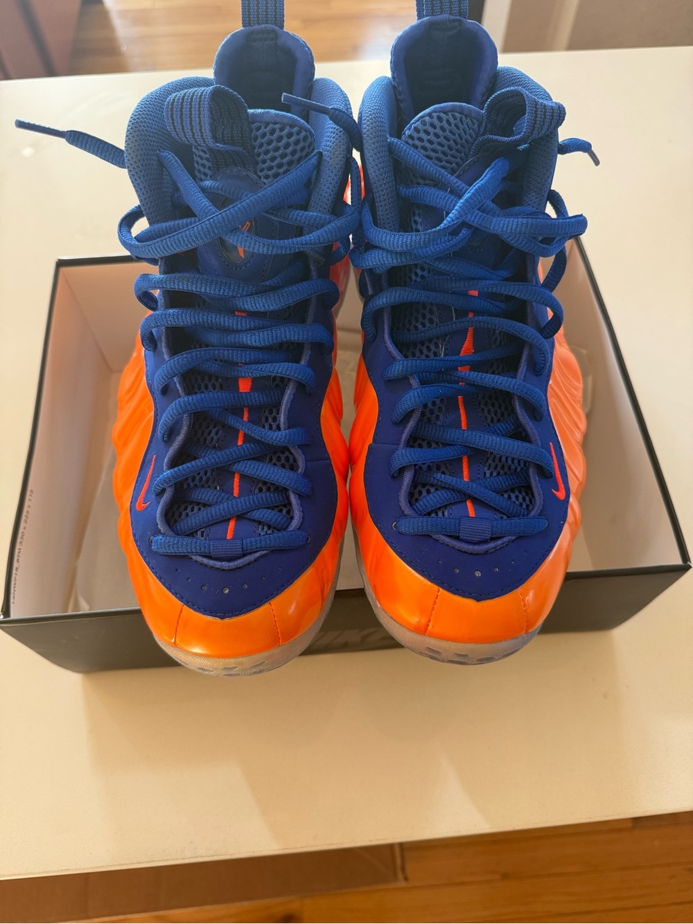 Nike Air Foamposite One “Knicks”Orange and Blue